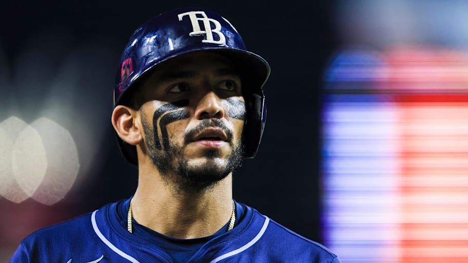 The Tampa Bay Rays traded second baseman Jose Caballero to the New York Yankees | Katie Stratman-Imagn Images