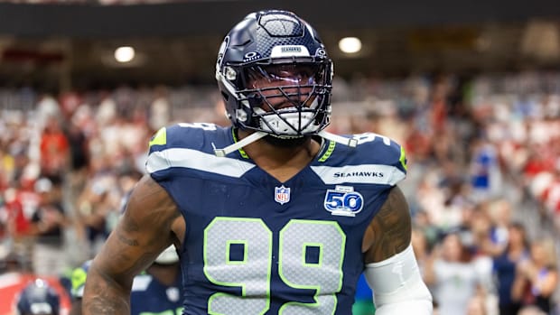 Seattle Seahawks defensive end Leonard Williams (99) against the Arizona Cardinals