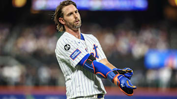 Aug 14, 2024; New York City, New York, USA;  New York Mets second baseman Jeff McNeil (1) at Citi Field. Mandatory Credit: Wendell Cruz-Imagn Images