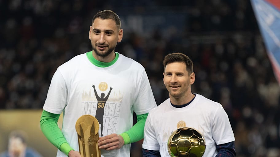 Gianluigi Donnarumma (left) and Lionel Messi