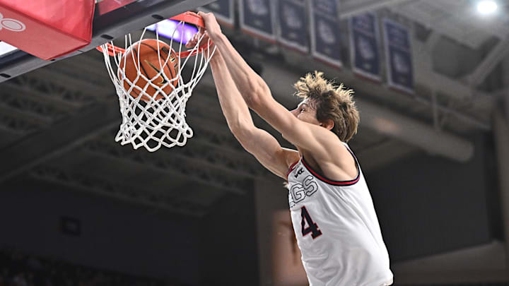 Gonzaga is a home favorite against UCLA in Saturday's college basketball action. Gonzaga is a home favorite against UCLA in Saturday's college basketball action.