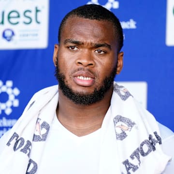 New York Giants offensive lineman Evan Neal  .