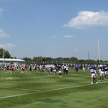 The Vikings and Patriots held their first of two joint practices on Wednesday at TCO Performance Center.