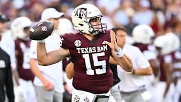 Conner Weigman, Texas A&M Aggies. (Mandatory Credit: Maria Lysaker-Imagn Images)