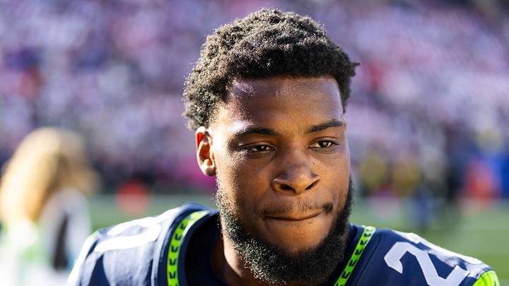 Seattle Seahawks cornerback Devon Witherspoon (21) against the New England Patriots during Super Bowl LX 