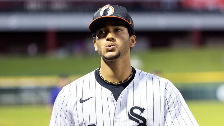 Nov 9, 2025; Mesa, AZ, USA; Chicago White Sox outfielder Braden Montgomery during the Arizona Fall League Fall Stars Game at Sloan Park. Mandatory Credit: Mark J. Rebilas-Imagn Images