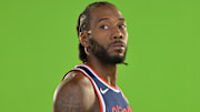 Los Angeles Clippers forward Kawhi Leonard during media day at Intuit Dome. 