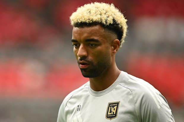 Timothy Tillman in an LAFC training top.