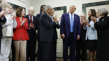 Donald Trump Meets With Republican Senators At The NRSC