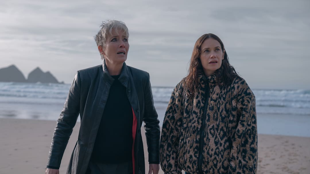 Emma Thompson and Ruth Wilson in "Down Cemetery Road," premiering October 29, 2025 on Apple TV