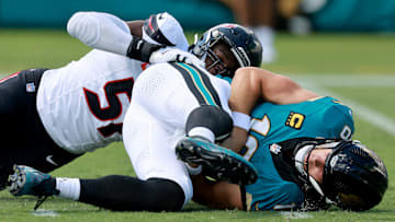 Will Anderson Jr. will be looking to get after Trevor Lawrence during this Sunday's matchup between the Houston Texans and Jacksonville Jaguars