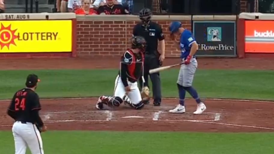 You have to see this call by home-plate umpire Brian Walsh to believe it.  | Screengrab Twitter @JomboyMedia