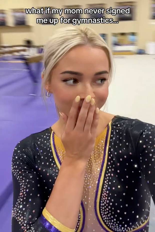 Livvy Dunne Flaunts Sparkly Black LSU Leotard In Cheeky TikTok Video