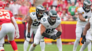 Philadelphia Eagles offensive tackle Lane Johnson (65).