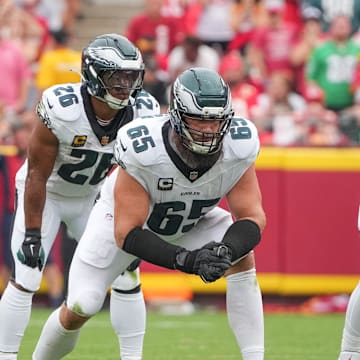 Philadelphia Eagles offensive tackle Lane Johnson (65).