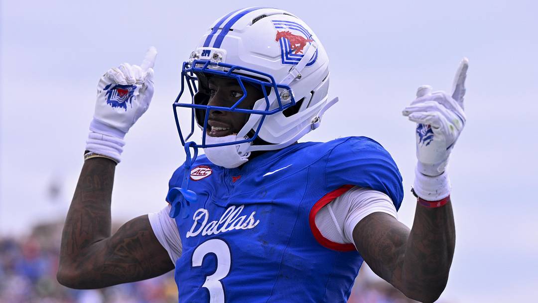 SMU Mustangs wide receiver Romello Brinson SMU Mustangs wide receiver Romello Brinson