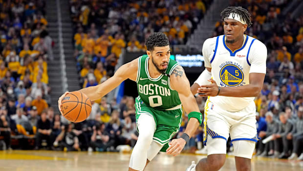 Jayson Tatum and Kevon Looney