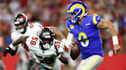 The Rams are home favorites against the Buccaneers in the Week 12 edition of Sunday Night Football.
