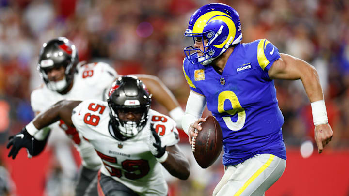 The Rams are home favorites against the Buccaneers in the Week 12 edition of Sunday Night Football.