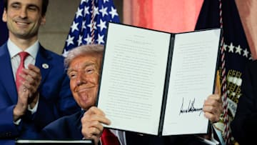 President Trump Delivers Remarks At AI Summit In Washington DC