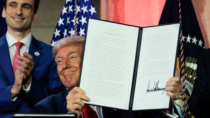 President Trump Delivers Remarks At AI Summit In Washington DC