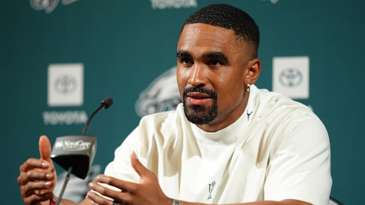 Philadelphia Eagles quarterback Jalen Hurts on Jun 10, 2025. Philadelphia Eagles quarterback Jalen Hurts on Jun 10, 2025.