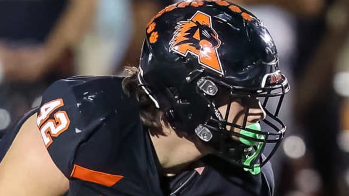 Aledo senior defensive end Cooper Cyphers made some big plays and was a key part of the Bearcats' defensive success against Denton Guyer in Friday night's season opener. Aledo senior defensive end Cooper Cyphers made some big plays and was a key part of the Bearcats' defensive success against Denton Guyer in Friday night's season opener.