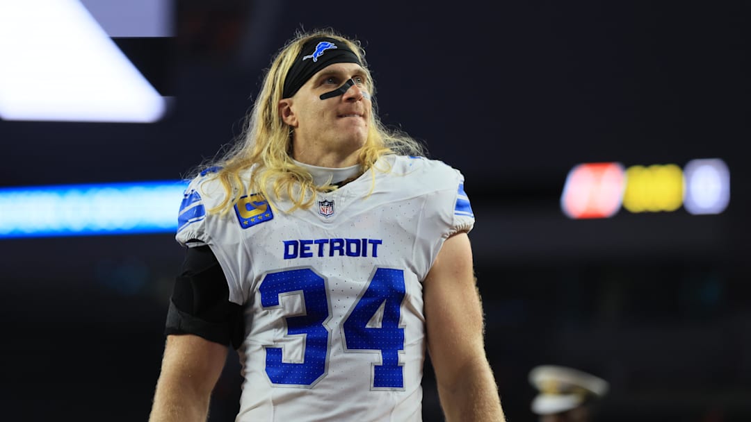 Oct 5, 2025; Cincinnati, Ohio, USA; Detroit Lions middle linebacker Alex Anzalone (34) walks off the field after a win over the Cincinnati Bengals at Paycor Stadium. Mandatory Credit: Katie Stratman-Imagn Images Oct 5, 2025; Cincinnati, Ohio, USA; Detroit Lions middle linebacker Alex Anzalone (34) walks off the field after a win over the Cincinnati Bengals at Paycor Stadium. Mandatory Credit: Katie Stratman-Imagn Images