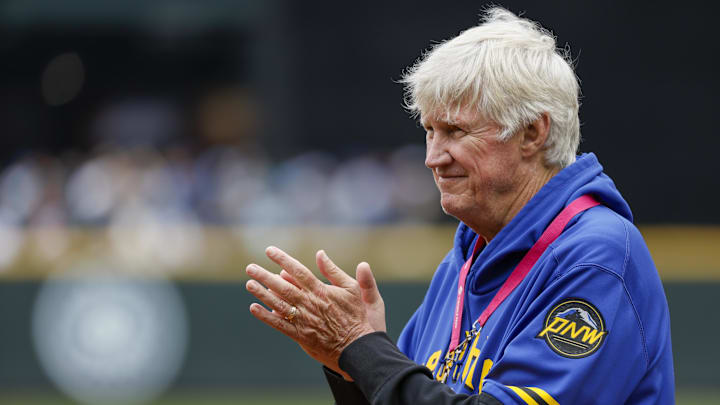 Seattle Mariners majority owner John Stanton is pictured before a game against the Texas Rangers on June 16 at T-Mobile Park. Seattle Mariners majority owner John Stanton is pictured before a game against the Texas Rangers on June 16 at T-Mobile Park.