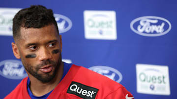 Russell Wilson of the New York Giants Training Camp