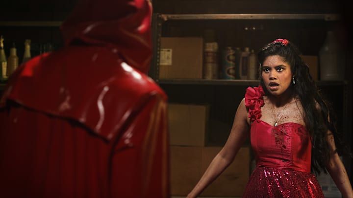 The Killer and Rebecca Ablack as Debbie Winters in Fear Street: Prom Queen