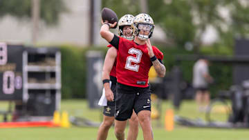 New Orleans Saints quarterback Spencer Rattler