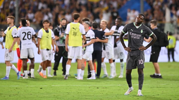 Rafael Leao's disappointment at the end of the match