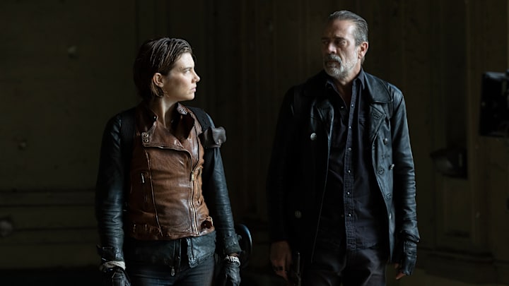 Lauren Cohan as Maggie Rhee, Jeffrey Dean Morgan as Negan - The Walking Dead: Dead City _ Season 1, Episode 6 - Photo Credit: Peter Kramer/AMC