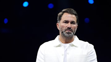 Eddie Hearn after the WBC Interim World Flyweight bout on November 30, 2024.