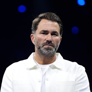 Eddie Hearn after the WBC Interim World Flyweight bout at the BP Pulse Live on November 30, 2024.