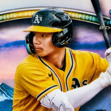 Japanese two-way prospect for the Athletics, Shotaro Morri, will get his first Bowman Chrome autograph in 2025 Bowman Chrome.