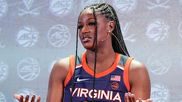 Virginia player Camryn Taylor