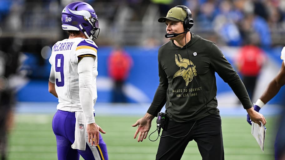 Minnesota Vikings head coach Kevin O'Connell and quarterback J.J. McCarthy 