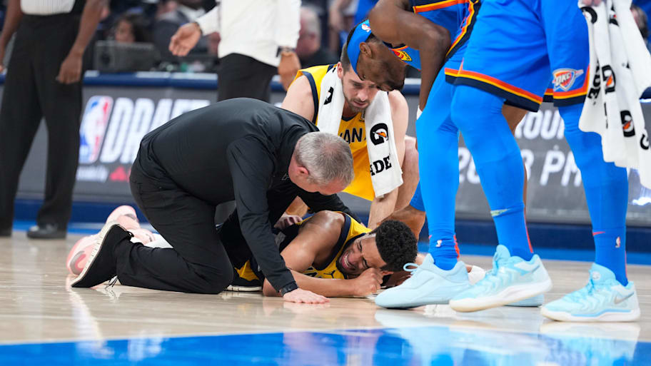 Tyrese Haliburton penned a lengthy message to Pacers fans after undergoing surgery to repair his Achilles after the injury cost him most of Sunday night's NBA Finals Game 7. | Kyle Terada-Imagn Images