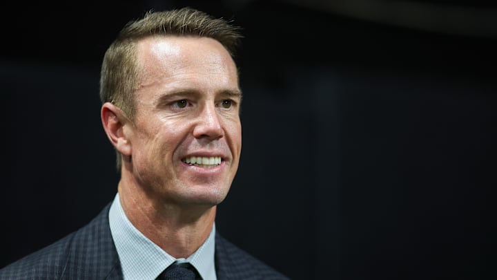 Matt Ryan was inducted into the Falcons’ ring of honor in 2024.