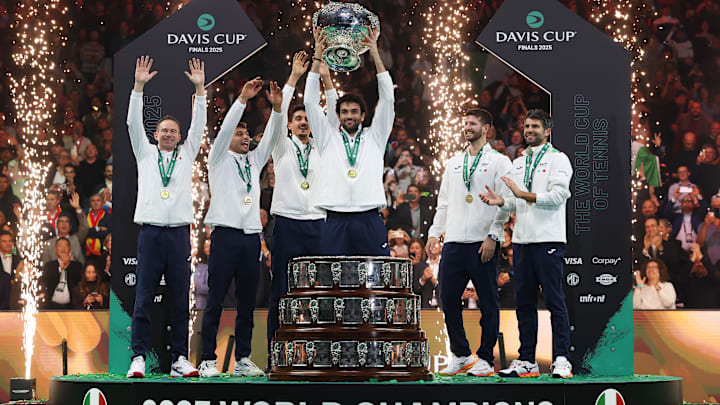 Matteo Berrettini helped lift Italy to the Davis Cup title.