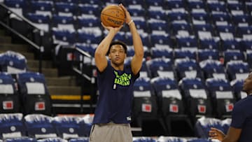 May 22, 2024; Minneapolis, Minnesota, USA; Minnesota Timberwolves guard Wendell Moore Jr. (7) : Bruce Kluckhohn-Imagn Images