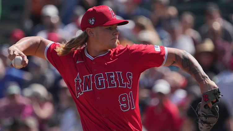 Los Angeles Angels pitcher Caden Dana