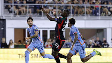 Tayvon Gray and Thiago Martins of NYCFC