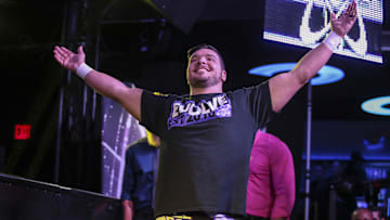 Nov 12, 2016; Queens , NY, USA;  Ethan Page making his entrance prior to his match against Zack