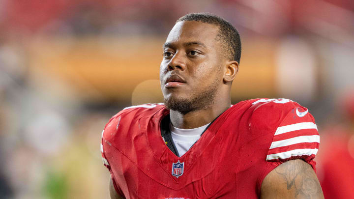 August 19, 2023; Santa Clara, California, USA; San Francisco 49ers linebacker Kyahva Tezino (51) after the game against the Denver Broncos at Levi's Stadium. Mandatory Credit: Kyle Terada-USA TODAY Sports