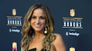 Feb 10, 2022; Los Angeles, CA, USA; Dianna Russini appears on the red carpet prior to the NFL Honors awards presentation at YouTube Theater. Mandatory Credit: Kirby Lee-Imagn Images