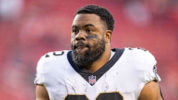 November 27, 2022; Santa Clara, California, USA; New Orleans Saints running back Mark Ingram II (22)