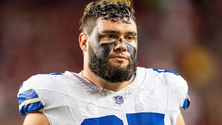 Dallas Cowboys center Brock Hoffman after the game against the San Francisco 49ers at Levi's Stadium. Dallas Cowboys center Brock Hoffman after the game against the San Francisco 49ers at Levi's Stadium.